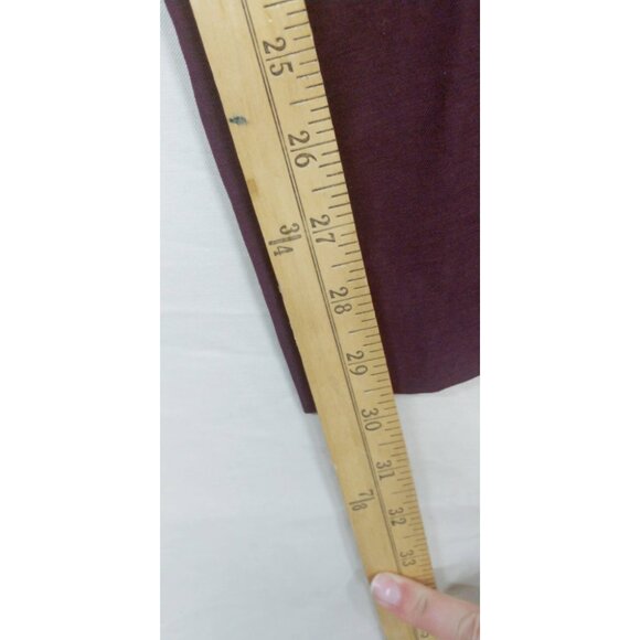 NWT A New Day Women's 6 Burgundy High-Rise Pleat Front Straight Trousers Pants - Picture 10 of 11